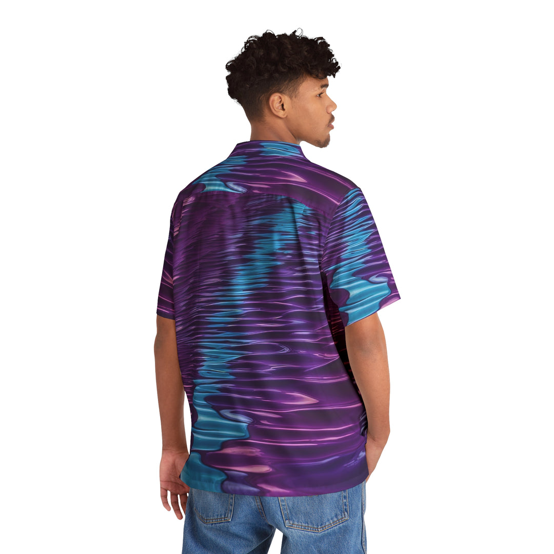 Amethyst Waves Illusion - Men's Hawaiian Shirt