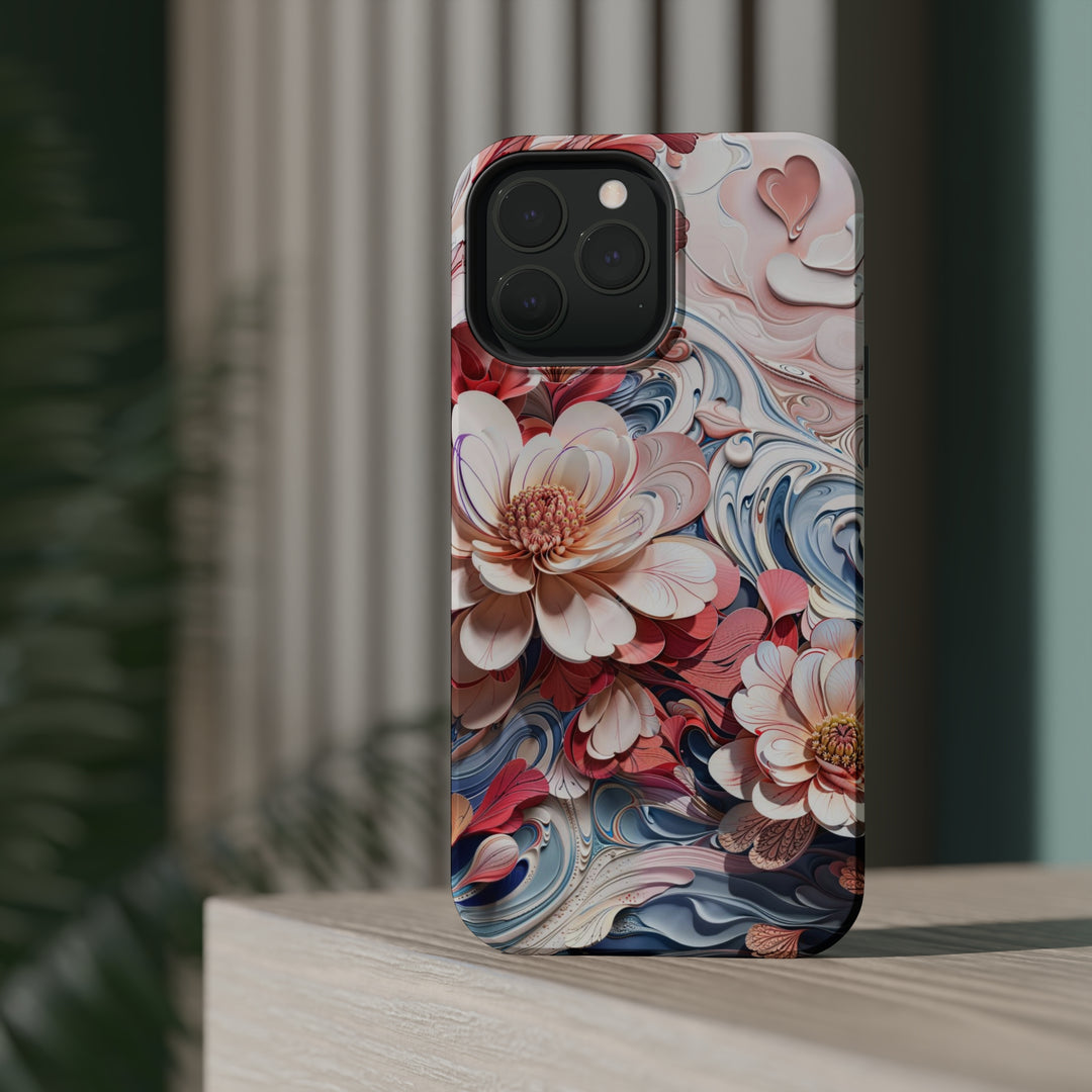 Floral Marble Whirls - MagSafe Tough Case