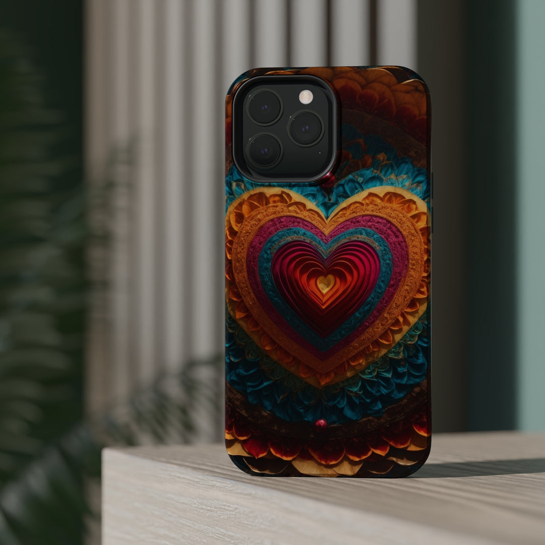 Vibrant Heart Mandala - MagSafe Tough Case