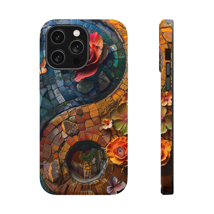 Spiraling Floral Mosaic - MagSafe Tough Case