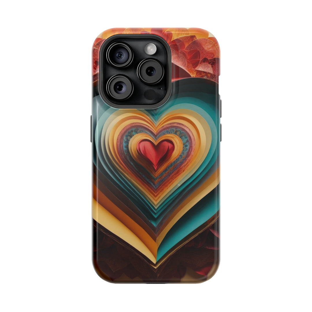 Layered Heart Blossoms - MagSafe Tough Case