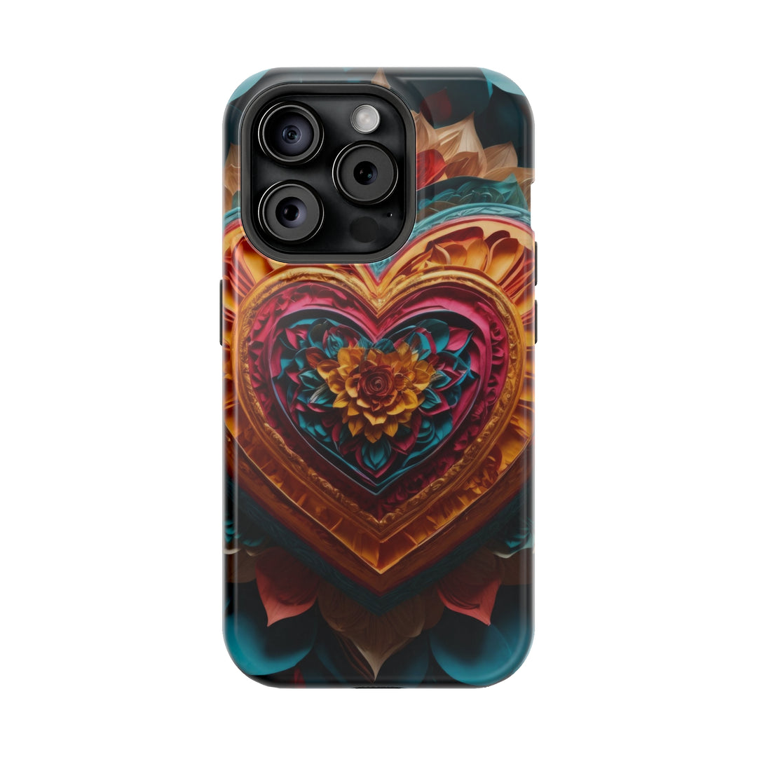 Vibrant Heart Bloom - MagSafe Tough Case