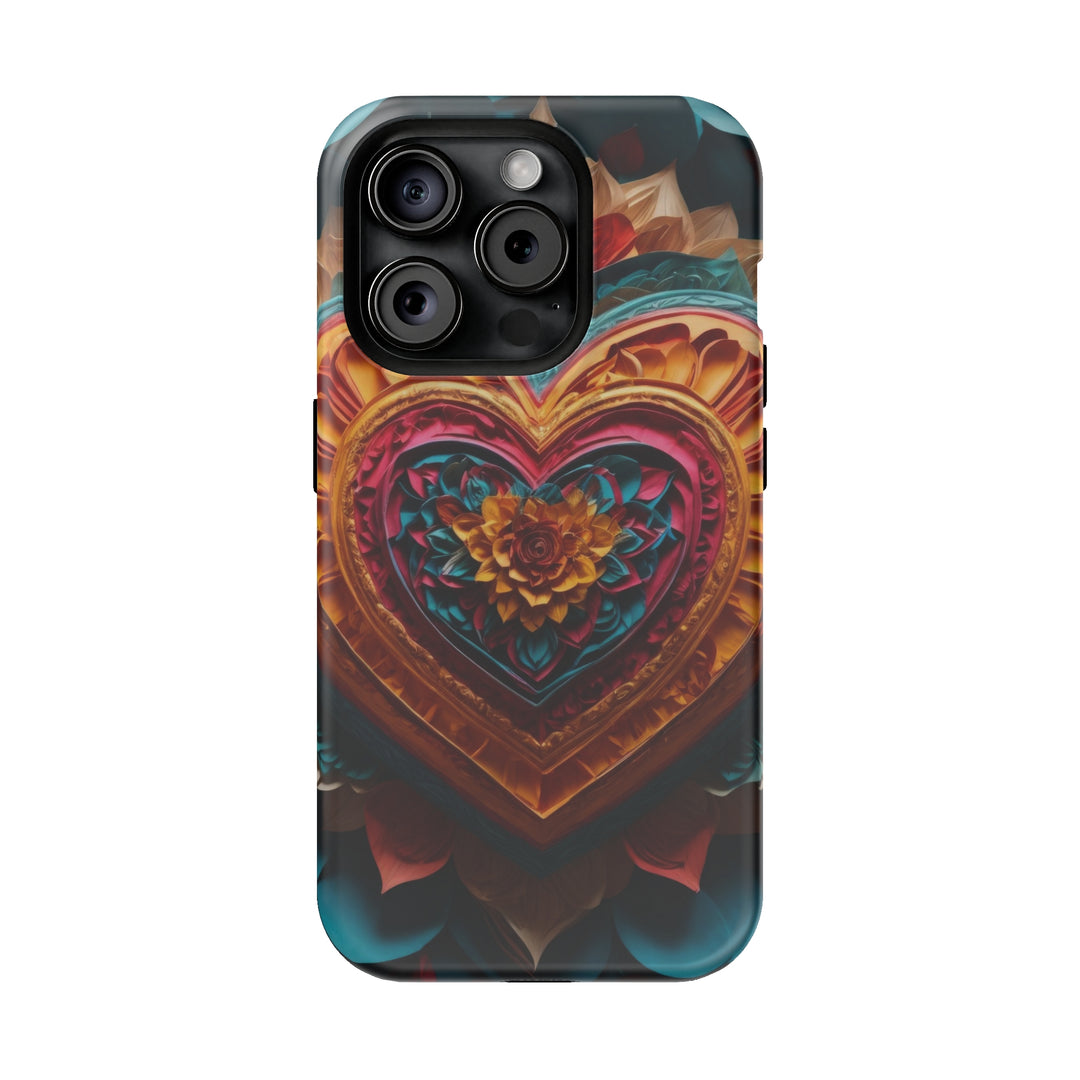 Vibrant Heart Bloom - MagSafe Tough Case