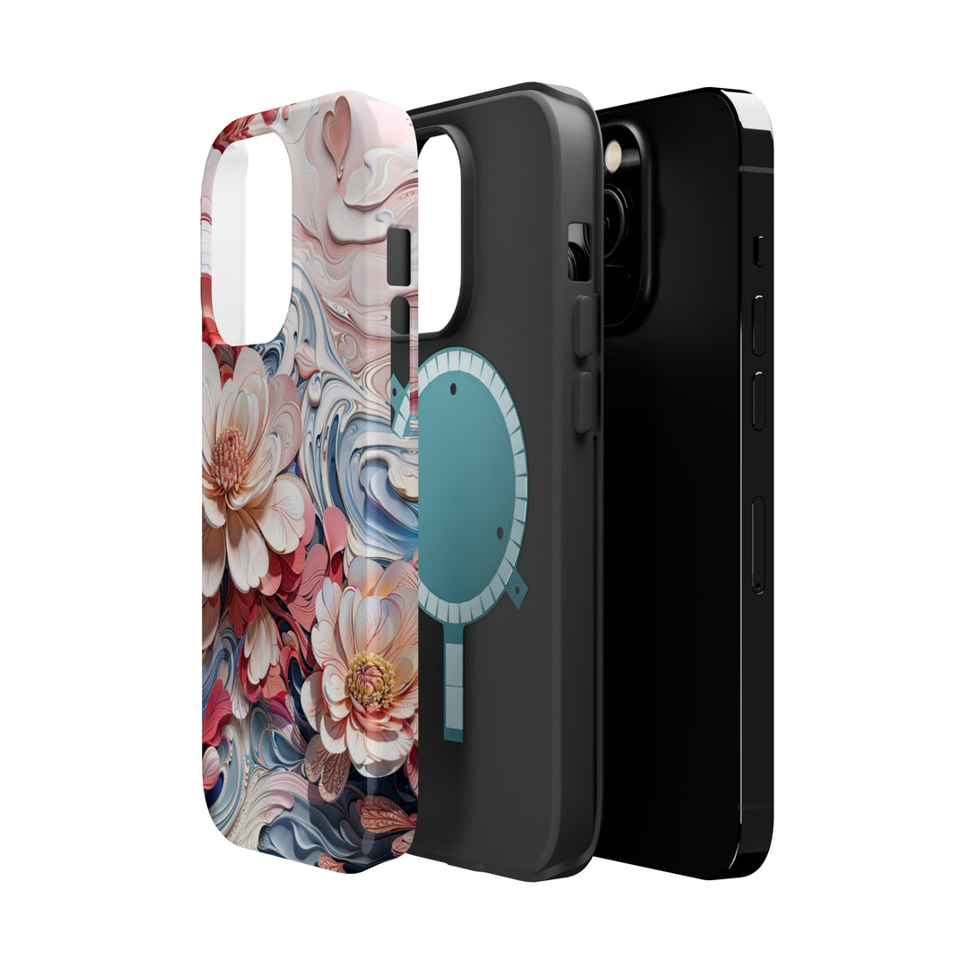 Floral Marble Whirls - MagSafe Tough Case