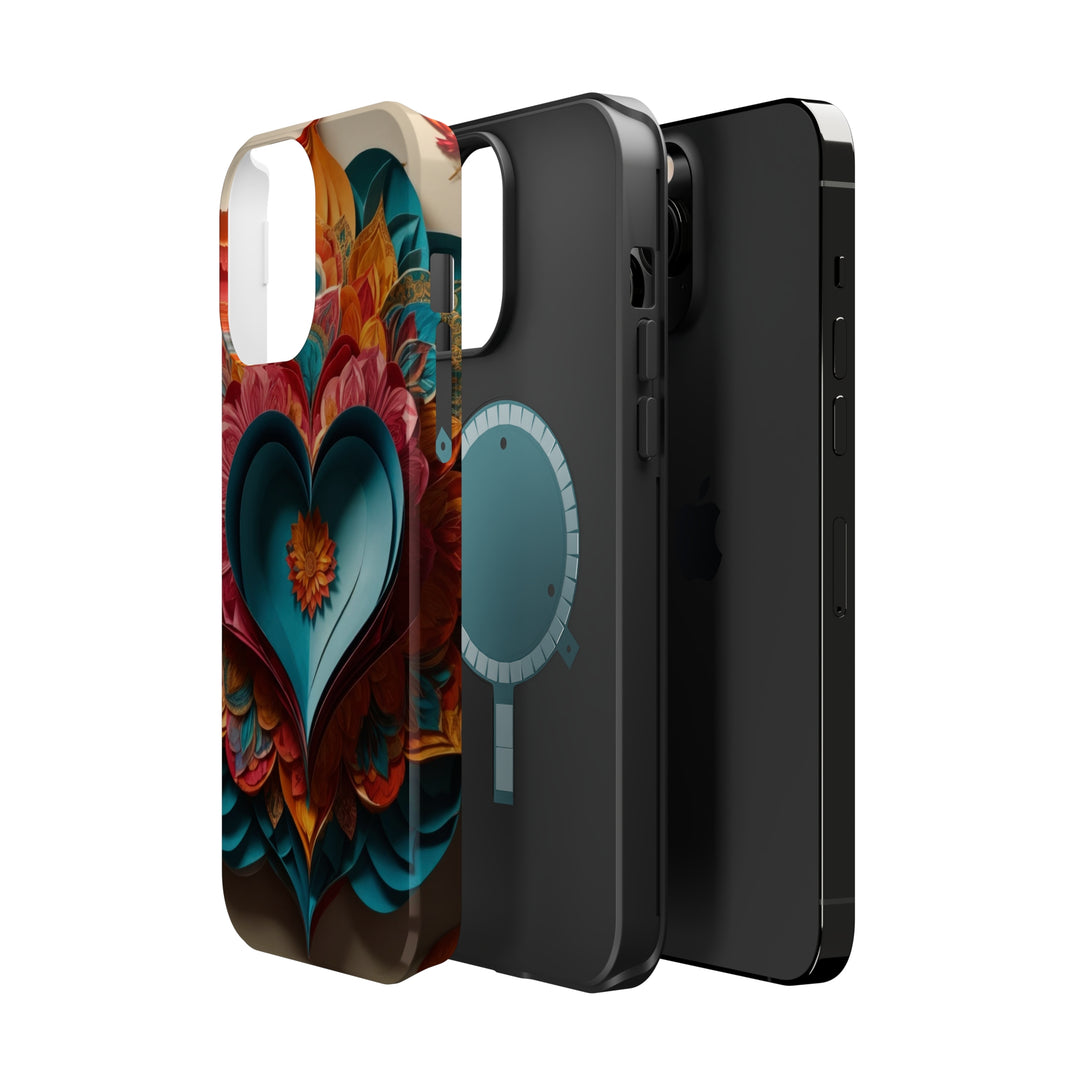 Colorful Heart Blossoms - MagSafe Tough Case
