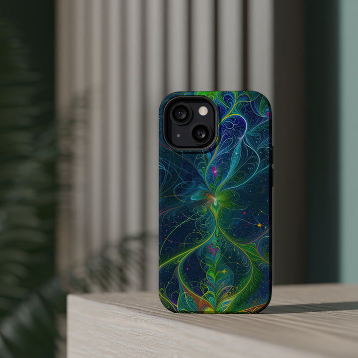 Vibrant Fractal Blossom - MagSafe Tough Case