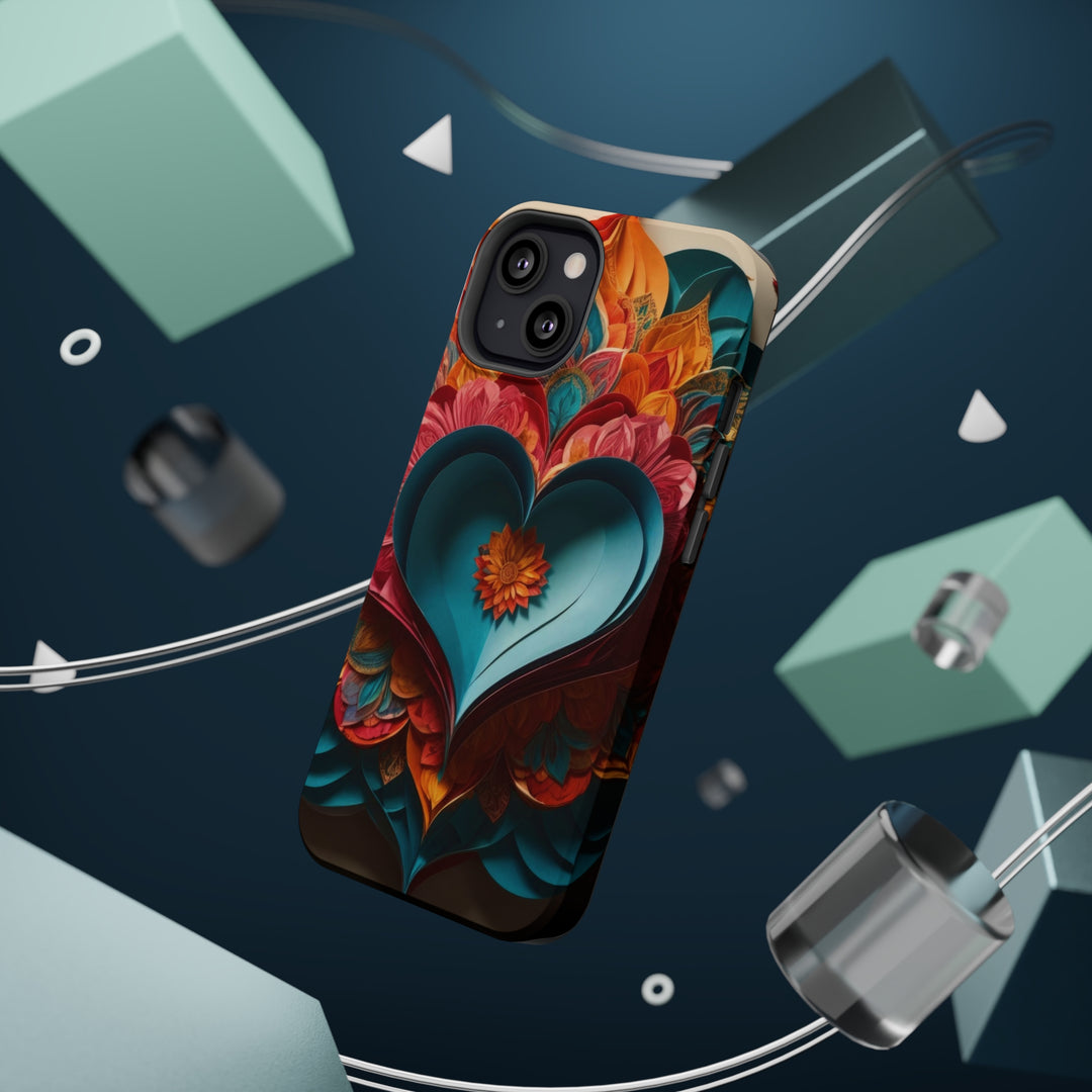 Colorful Heart Blossoms - MagSafe Tough Case