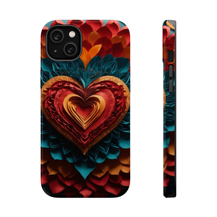 Vibrant Heart Bloom - MagSafe Tough Case