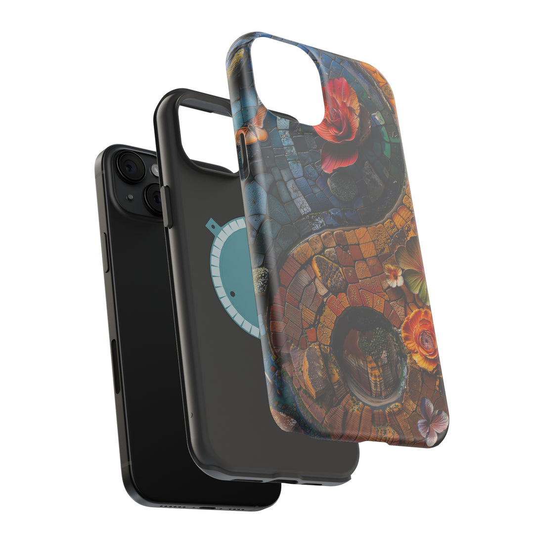 Spiraling Floral Mosaic - MagSafe Tough Case