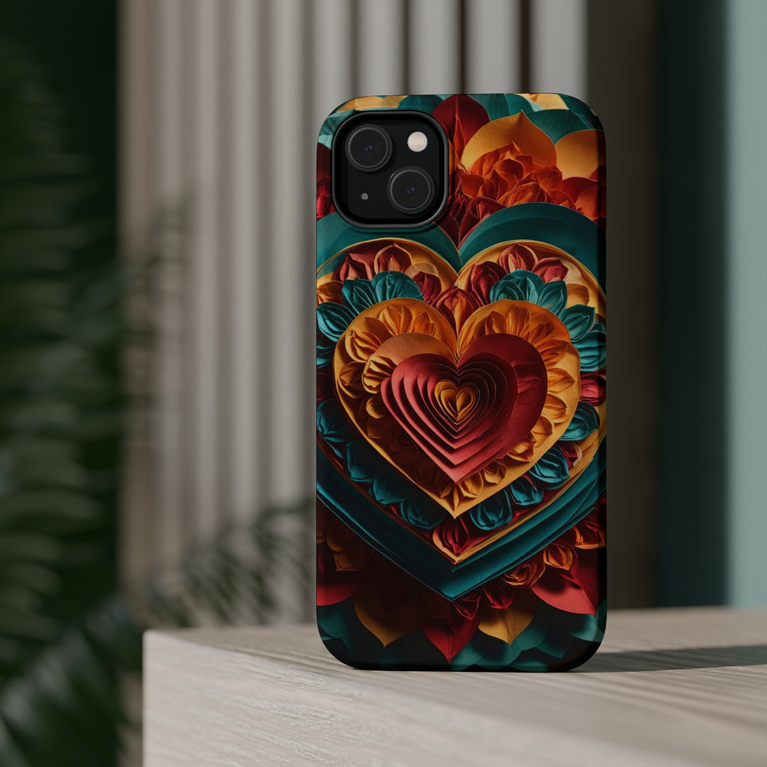 Vibrant Layered Heart - MagSafe Tough Case