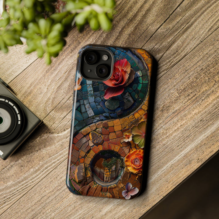 Spiraling Floral Mosaic - MagSafe Tough Case