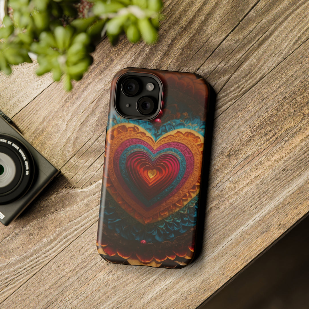 Vibrant Heart Mandala - MagSafe Tough Case