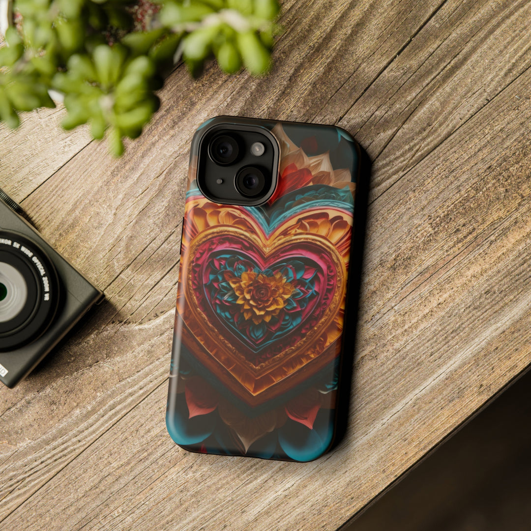 Vibrant Heart Bloom - MagSafe Tough Case