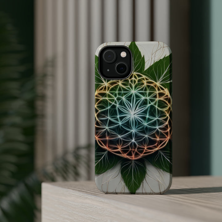 Vibrant Geometric Botanical - MagSafe Tough Case