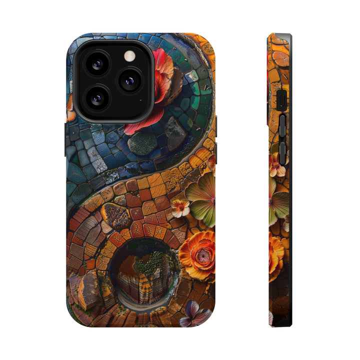 Spiraling Floral Mosaic - MagSafe Tough Case