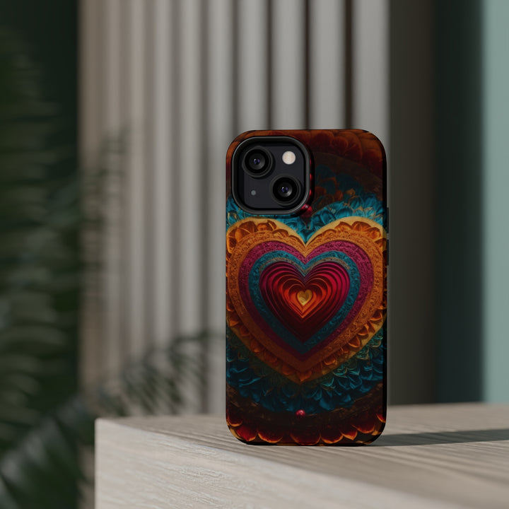 Vibrant Heart Mandala - MagSafe Tough Case