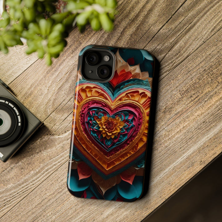 Vibrant Heart Bloom - MagSafe Tough Case