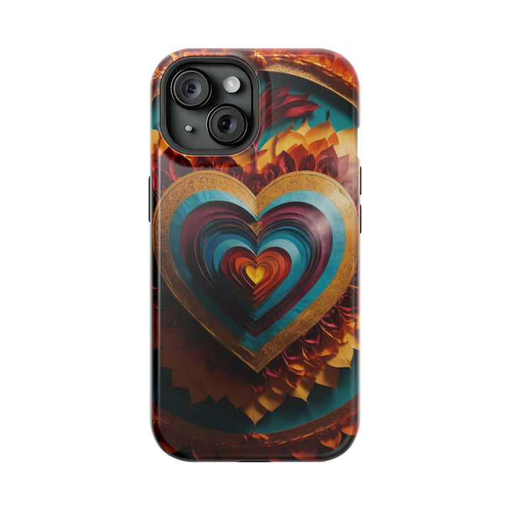 Vibrant Layered Heart - MagSafe Tough Case