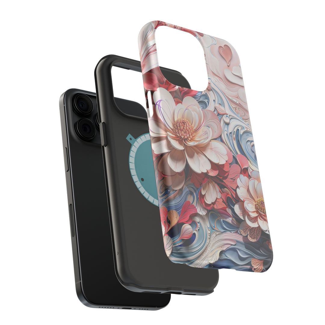 Floral Marble Whirls - MagSafe Tough Case