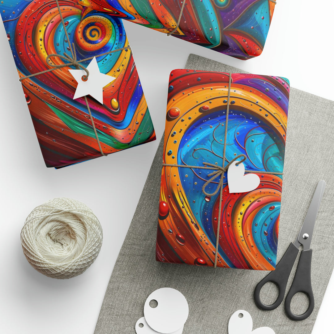 Vibrant Love Spiral - Wrapping Paper