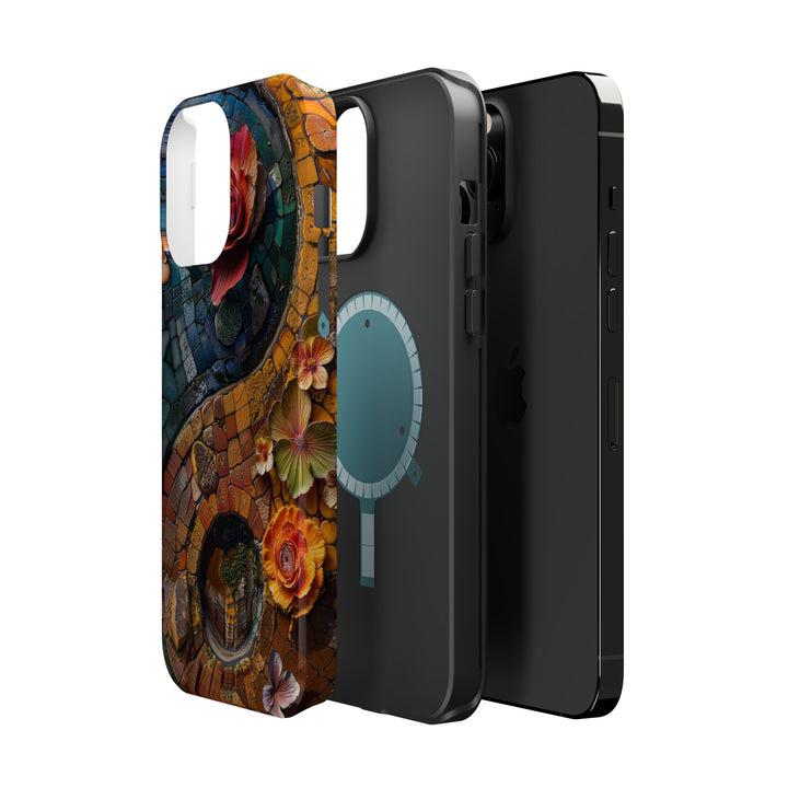 Spiraling Floral Mosaic - MagSafe Tough Case