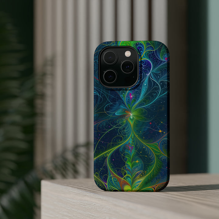 Vibrant Fractal Blossom - MagSafe Tough Case