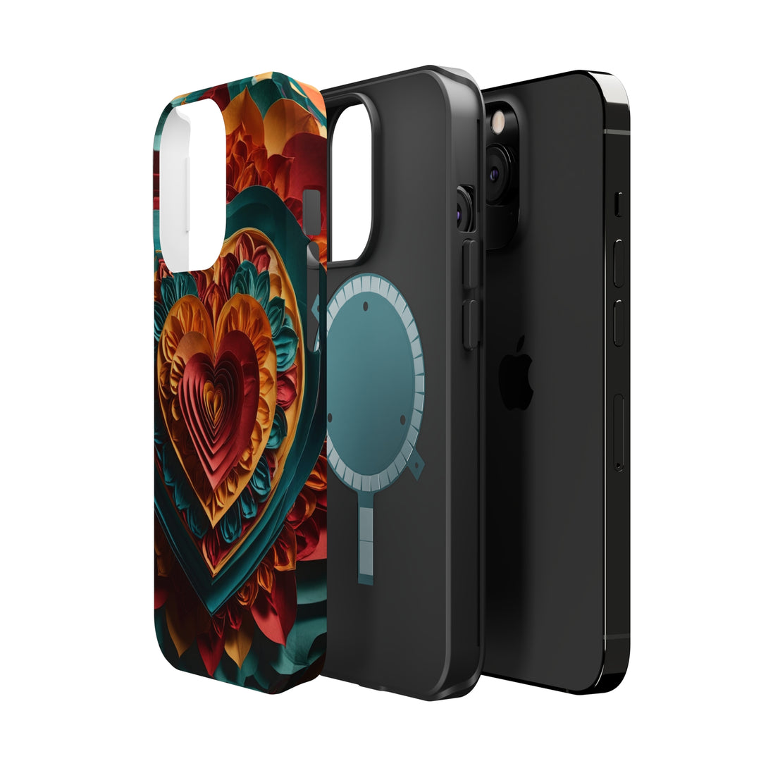 Vibrant Layered Heart - MagSafe Tough Case