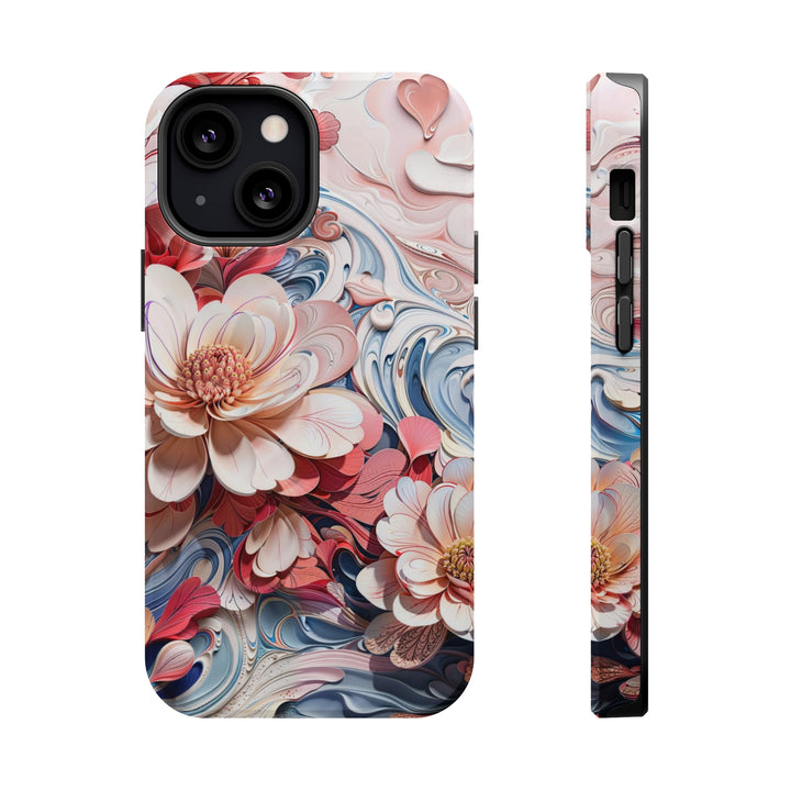 Floral Marble Whirls - MagSafe Tough Case