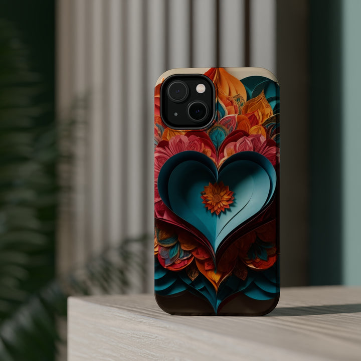 Colorful Heart Blossoms - MagSafe Tough Case