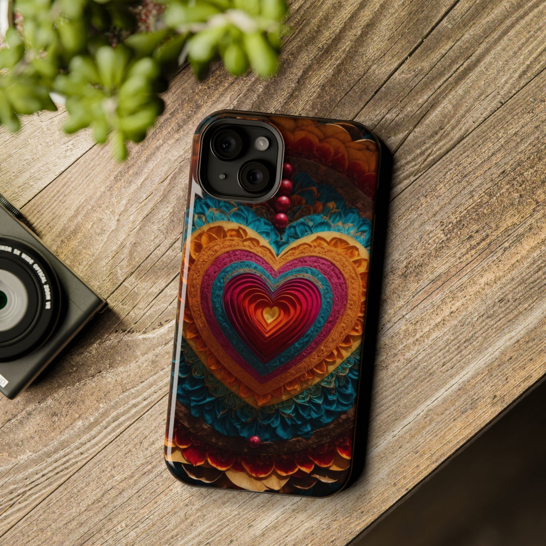 Vibrant Heart Mandala - MagSafe Tough Case