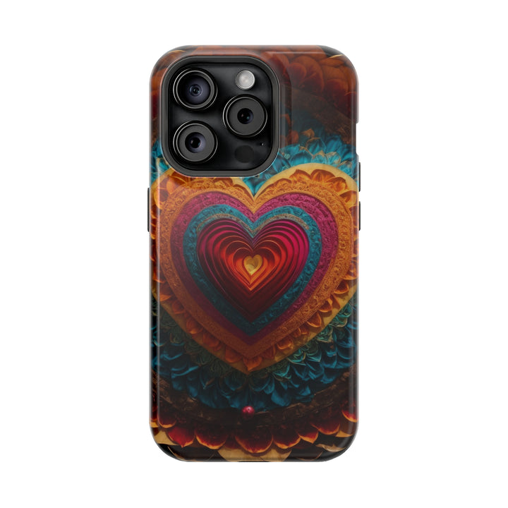 Vibrant Heart Mandala - MagSafe Tough Case