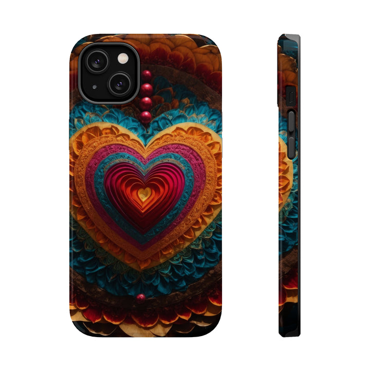 Vibrant Heart Mandala - MagSafe Tough Case