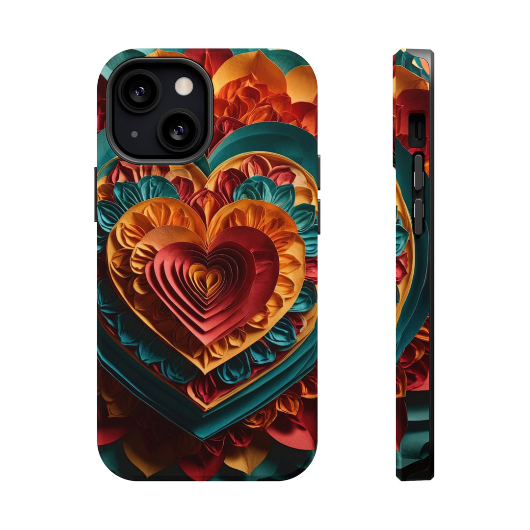 Vibrant Layered Heart - MagSafe Tough Case