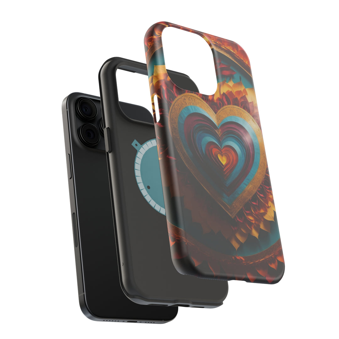 Vibrant Layered Heart - MagSafe Tough Case