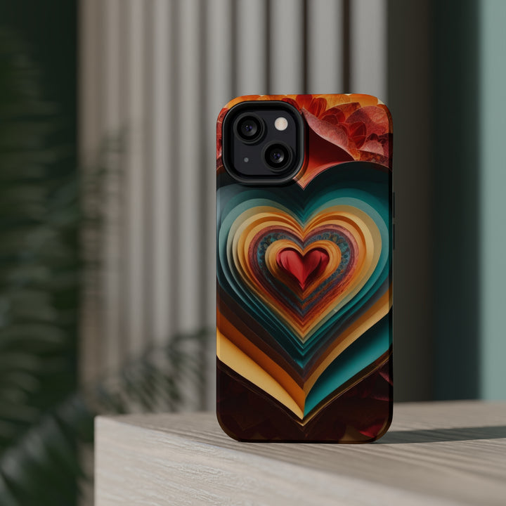 Layered Heart Blossoms - MagSafe Tough Case