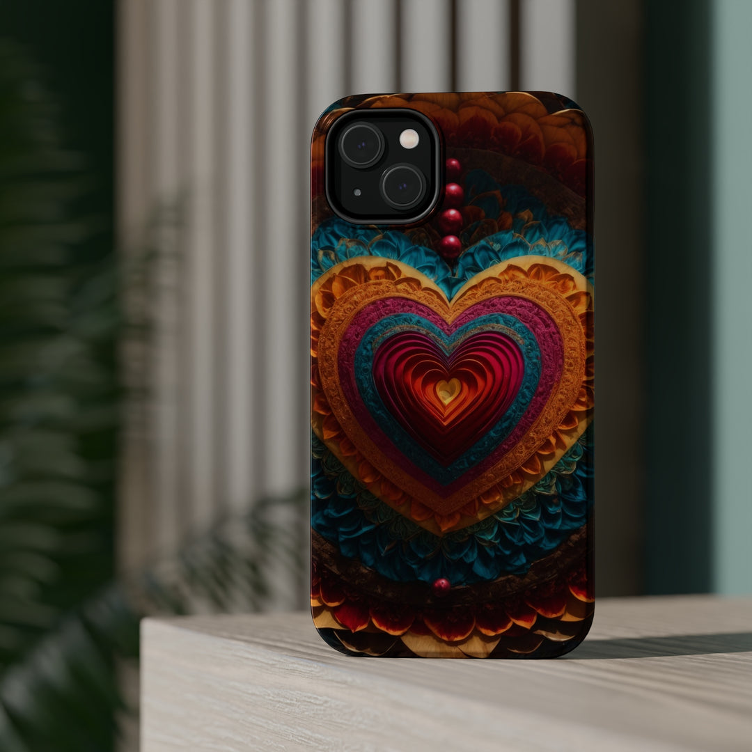 Vibrant Heart Mandala - MagSafe Tough Case