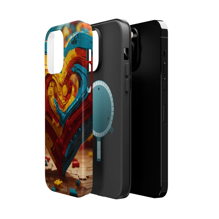 Colorful Heart Construction - MagSafe Tough Case