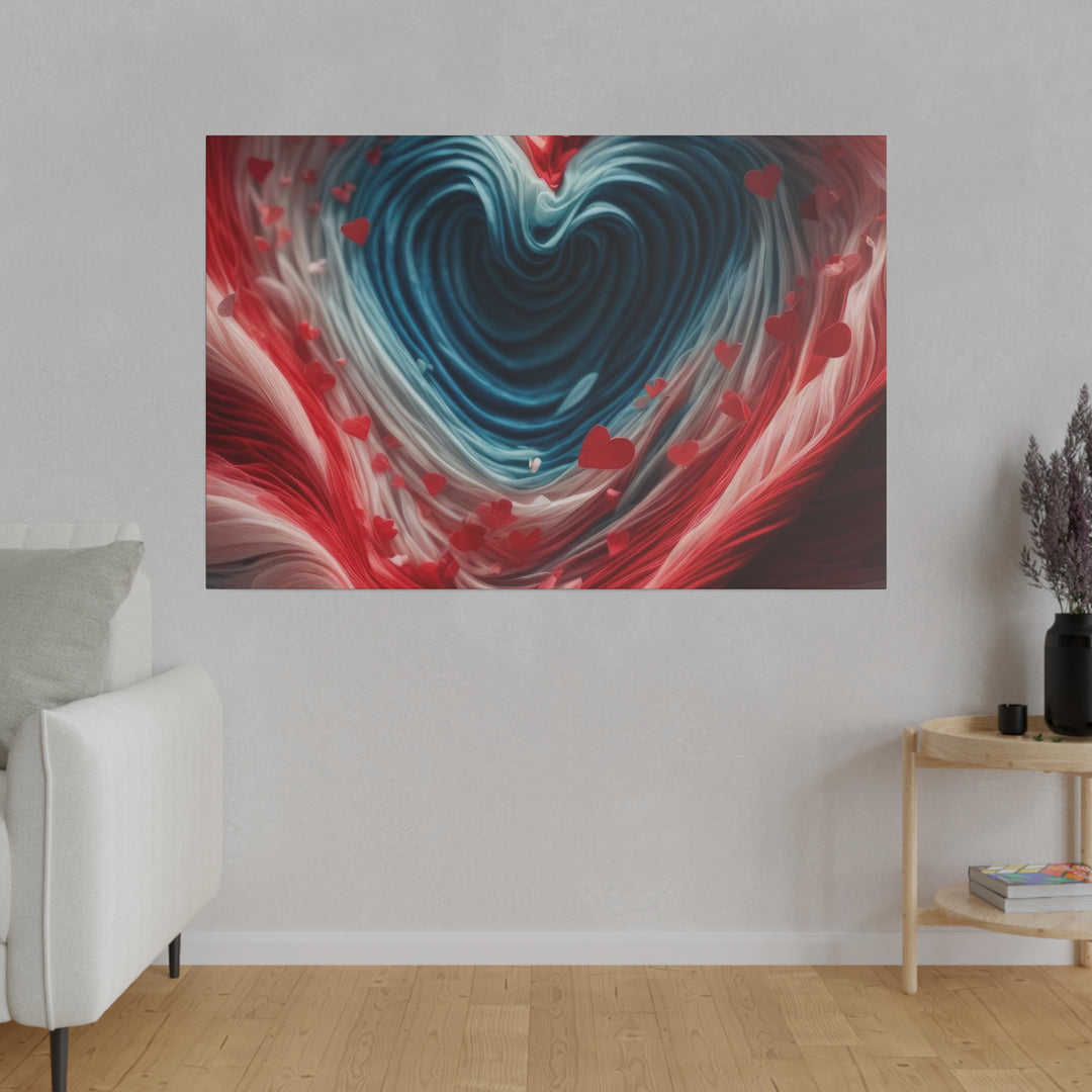 Swirling Heart Embrace - Matte Canvas