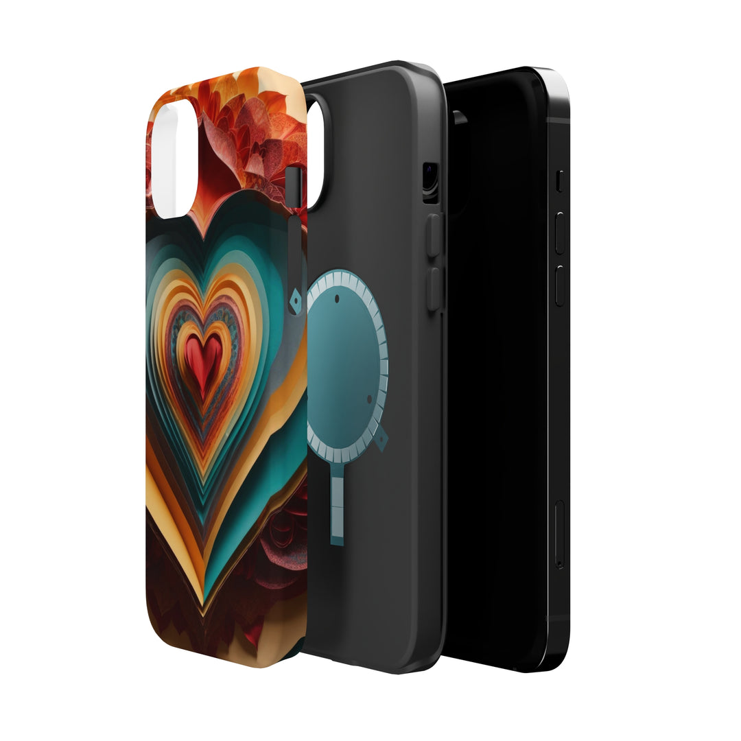 Layered Heart Blossoms - MagSafe Tough Case