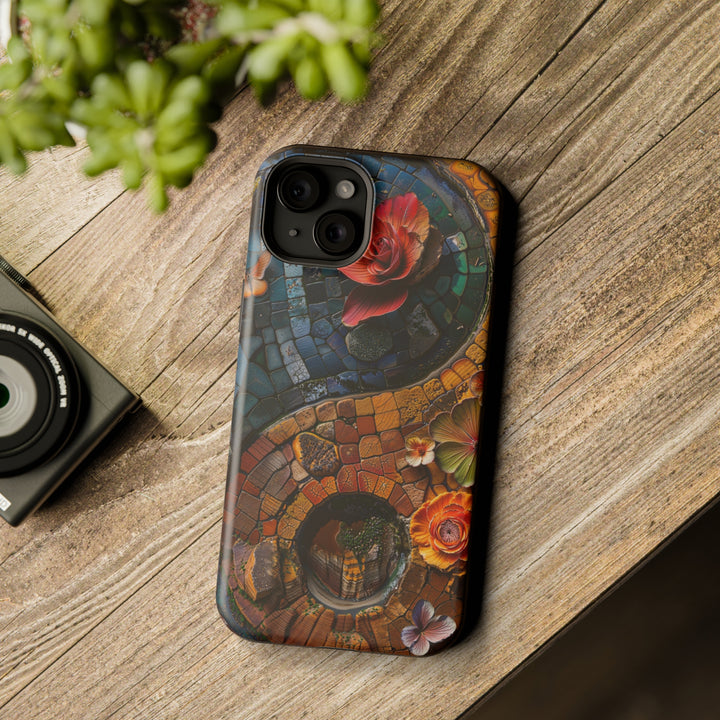 Spiraling Floral Mosaic - MagSafe Tough Case