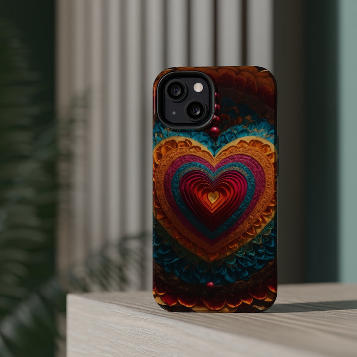 Vibrant Heart Mandala - MagSafe Tough Case