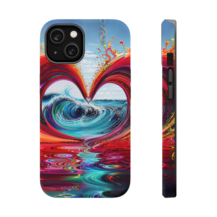 Vibrant Heart Waves - MagSafe Tough Case