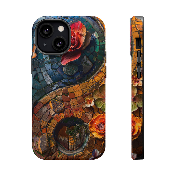 Spiraling Floral Mosaic - MagSafe Tough Case