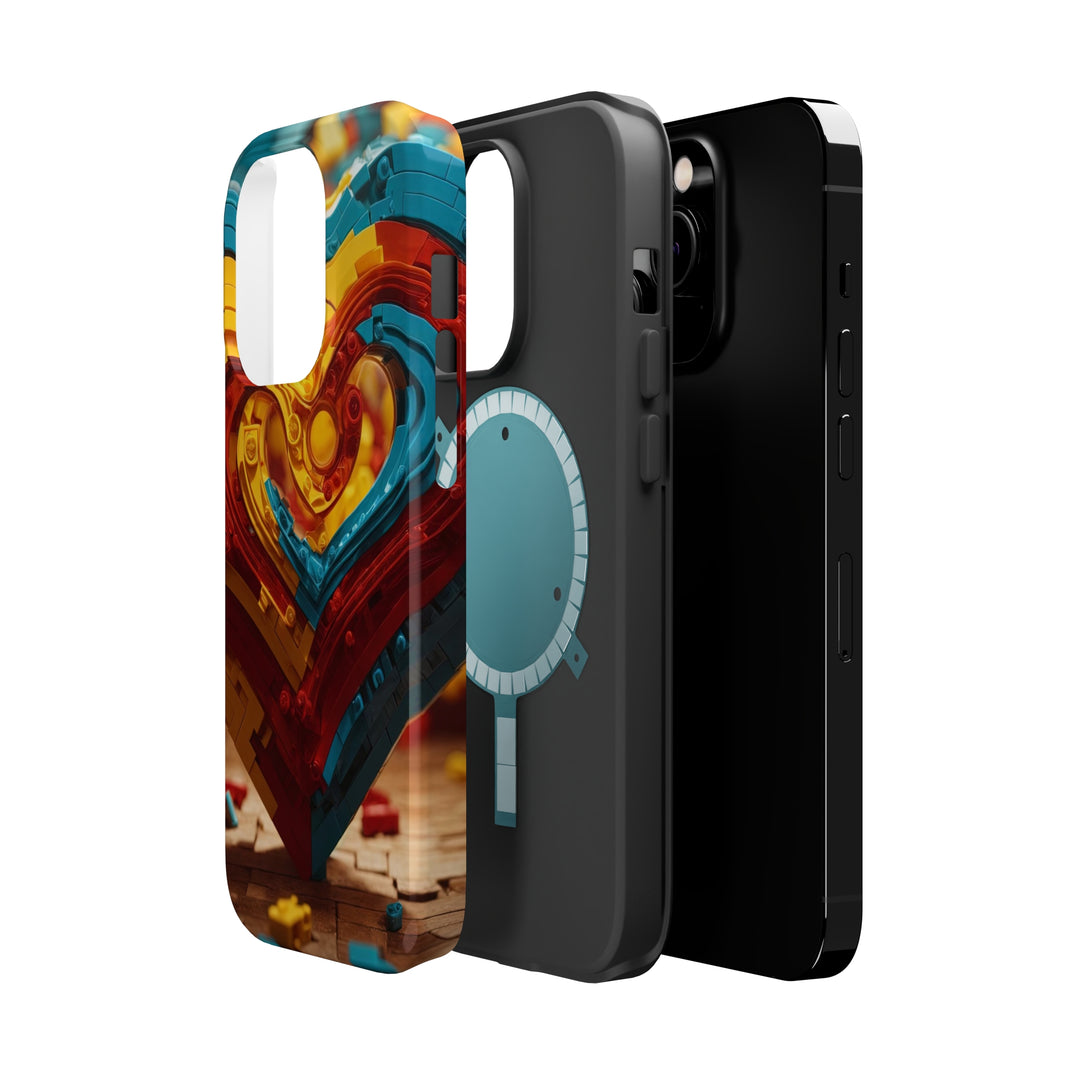 Colorful Heart Construction - MagSafe Tough Case