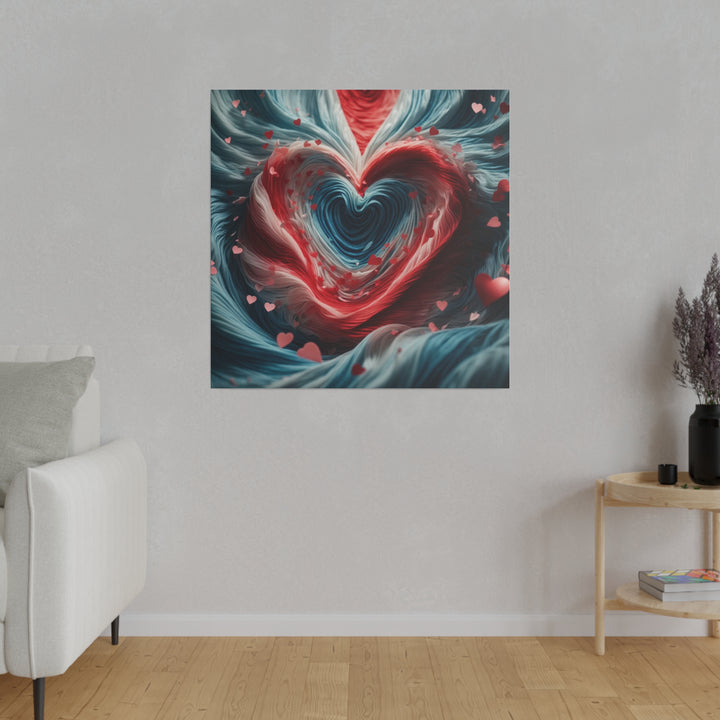 Swirling Heart Embrace - Matte Canvas