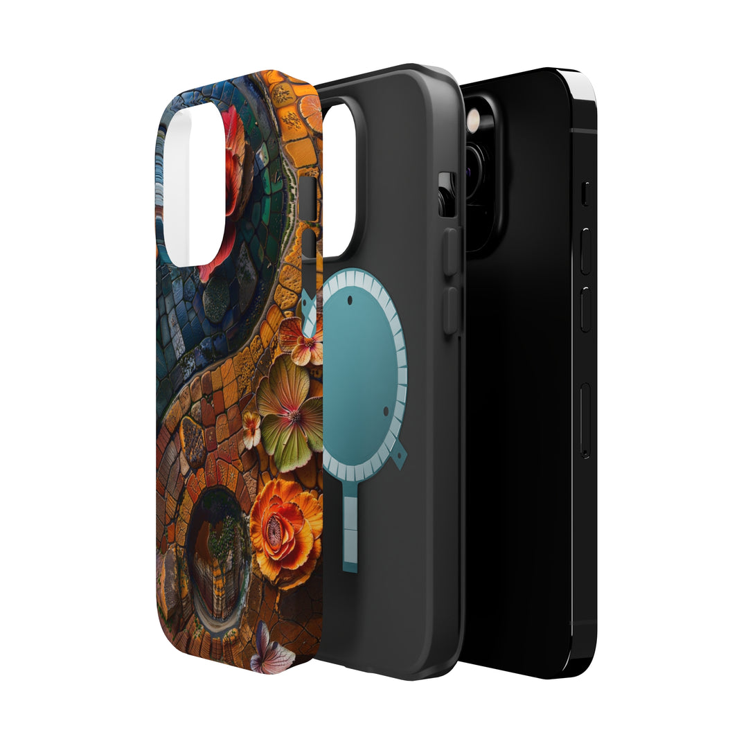 Spiraling Floral Mosaic - MagSafe Tough Case