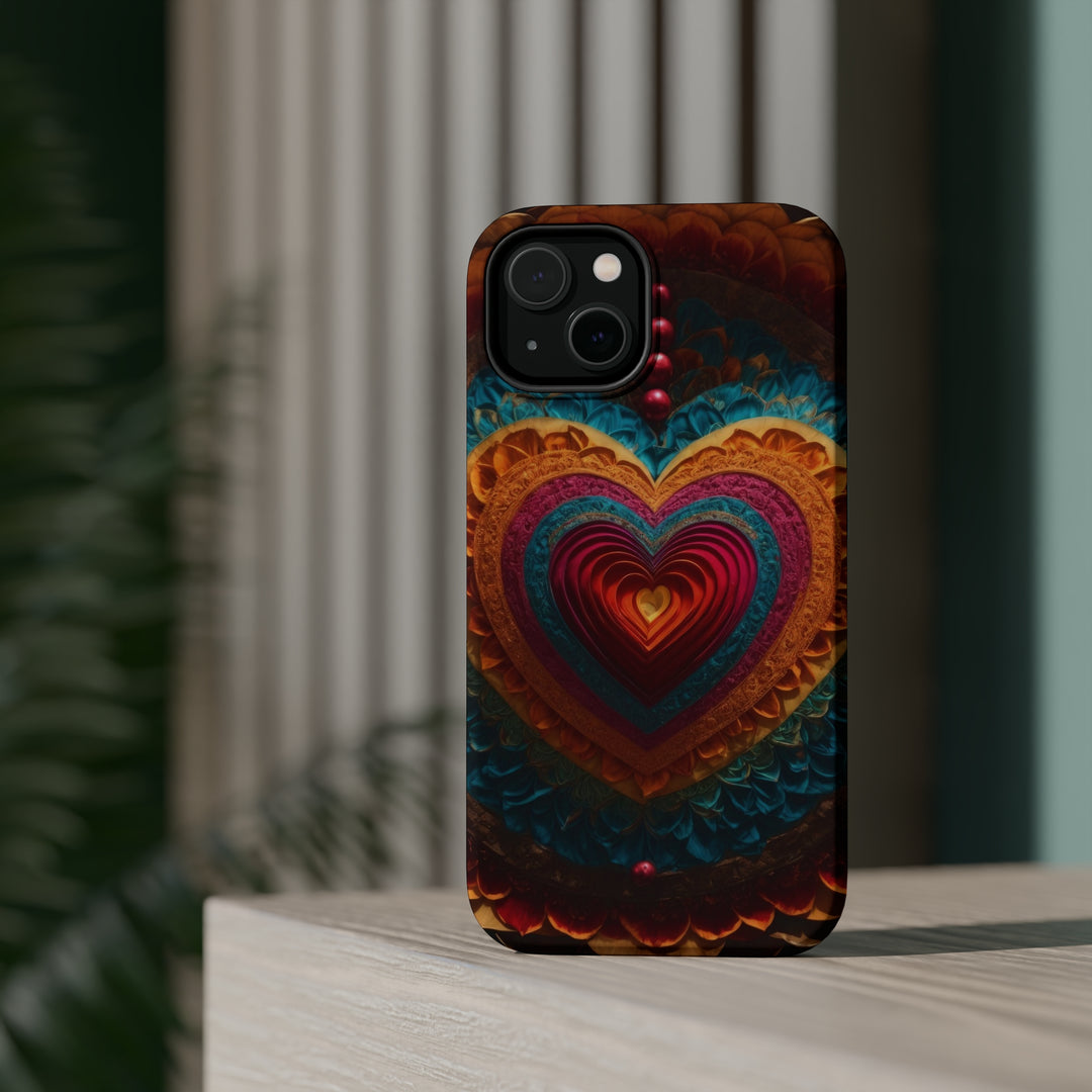 Vibrant Heart Mandala - MagSafe Tough Case