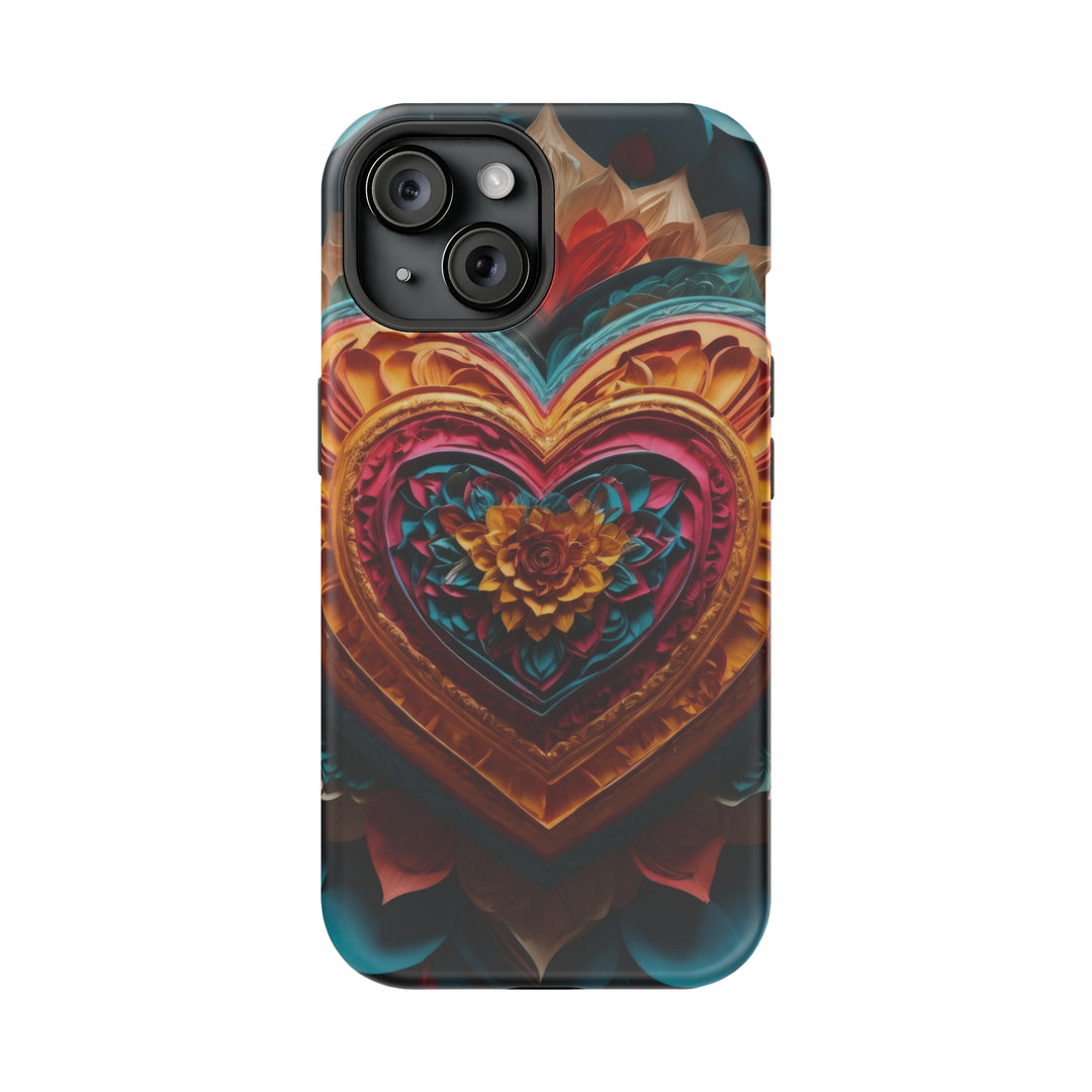 Vibrant Heart Bloom - MagSafe Tough Case