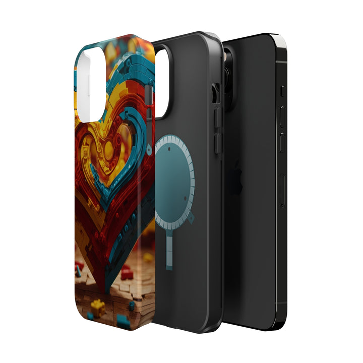 Colorful Heart Construction - MagSafe Tough Case