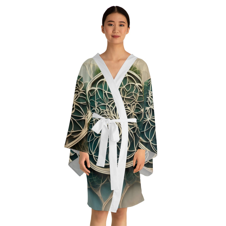 Mandala Organic Patterns - Long Sleeve Kimono Robe